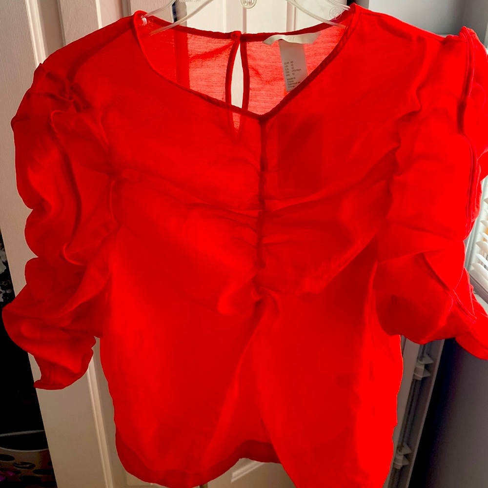 Firery Red Seethru Top